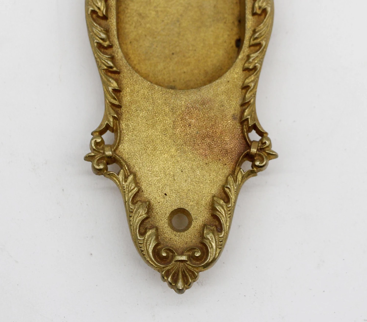 Antique Neoclassical Brass Recessed Pocket Door Plate 5 Antique Neoclassical Brass Recessed Pocket Door Plate - Image 3