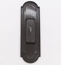 Art Deco 8.5 In. Japanned Steel Pocket Door Plate 7 Art Deco 8.5 In. Japanned Steel Pocket Door Plate -OGT Sale Store pocket door hardware for sale q286942