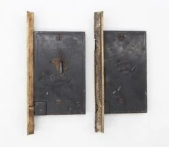 Pair Of Antique Brass Branford Lock Pocket Double Door Locks 10 Pair Of Antique Brass Branford Lock Pocket Double Door Locks -OGT Sale Store pocket door hardware for sale q287871