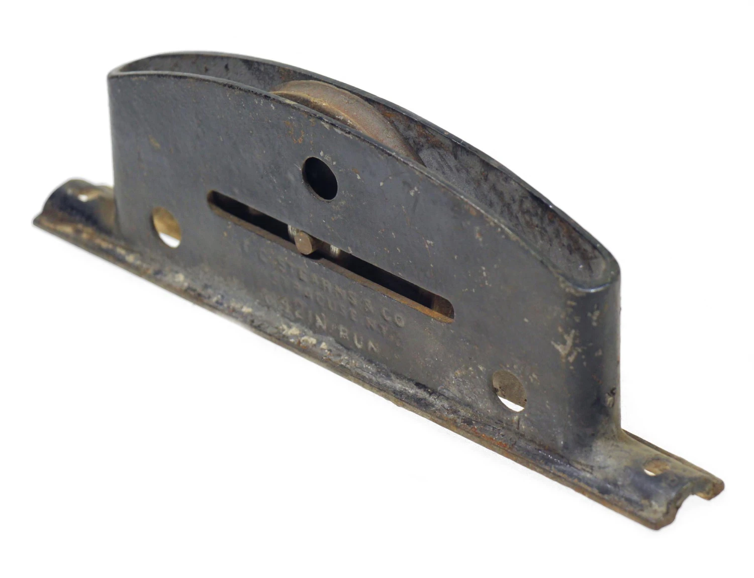 Antique 8.75 In. Iron Pocket Door Wheel 4 Antique 8.75 In. Iron Pocket Door Wheel - Image 2