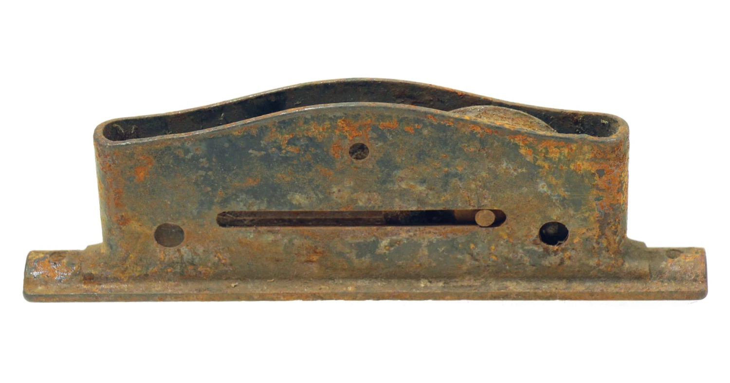 Pair Of Antique Rusted Iron Pocket Door Wheels 4 Pair Of Antique Rusted Iron Pocket Door Wheels - Image 2