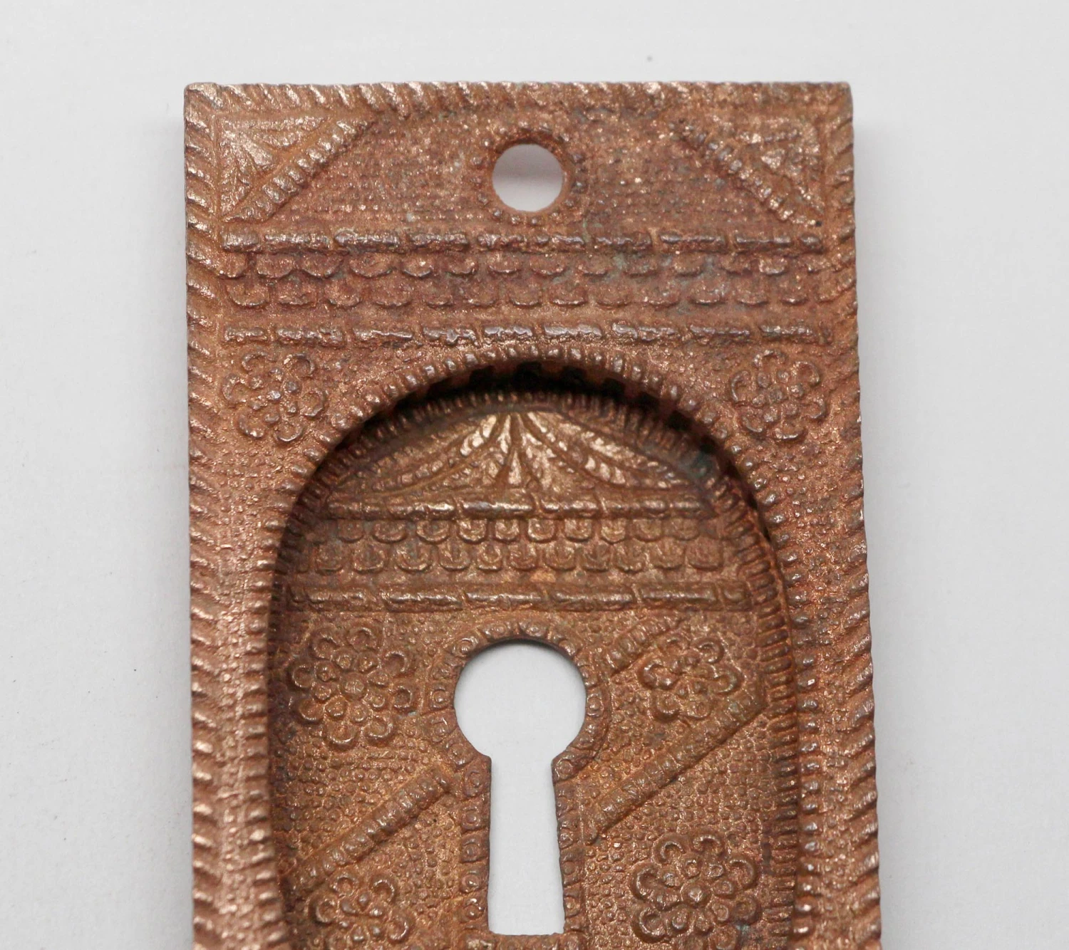 Antique Aesthetic Bronze Pocket Door Plate With Keyhole 4 Antique Aesthetic Bronze Pocket Door Plate With Keyhole - Image 2