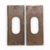 Pair Of Classic 4.75 In. Brass Pocket Door Pull Front Plates