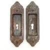 Pair Of Vintage 6.5 In. Victorian Steel Pocket Door Plates 2 Pair Of Vintage 6.5 In. Victorian Steel Pocket Door Plates -OGT Sale Store pocket door hardware pair of vintage 65 in victorian steel pocket door plates q287145