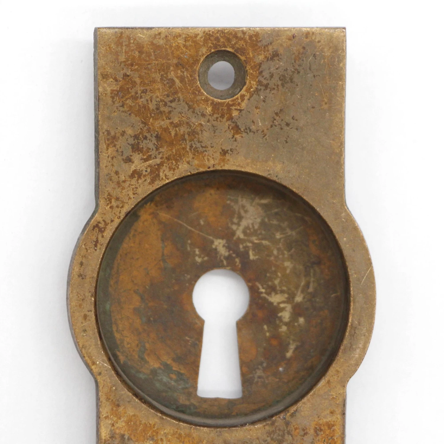 Antique Classic 5.25 In. Brass Keyhole Pocket Door Plate 4 Antique Classic 5.25 In. Brass Keyhole Pocket Door Plate - Image 2