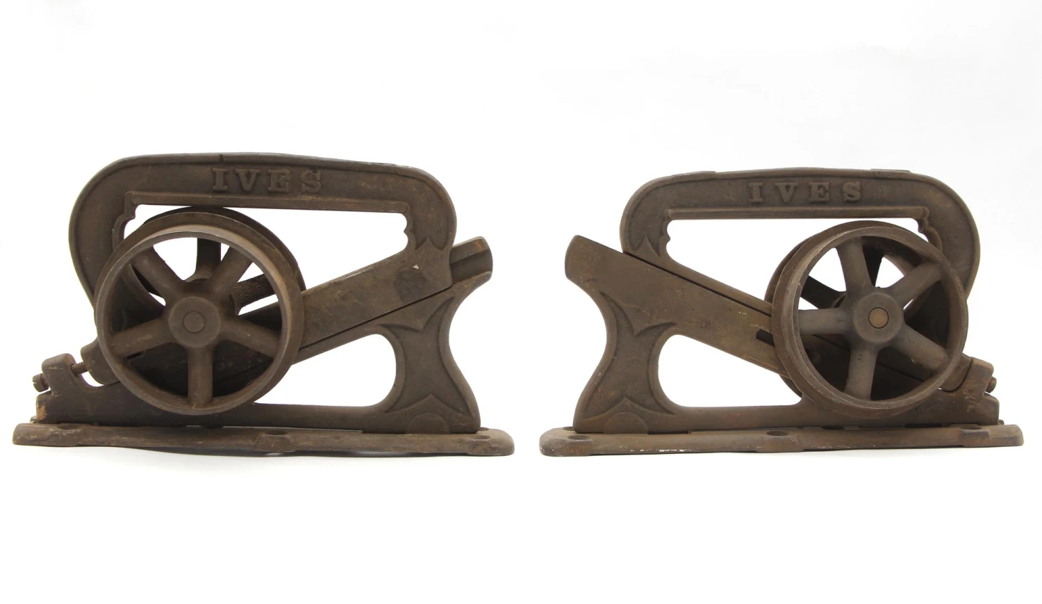 Pair Of Antique Ives Cast Iron Pocket Door Wheels 4 Pair Of Antique Ives Cast Iron Pocket Door Wheels - Image 2