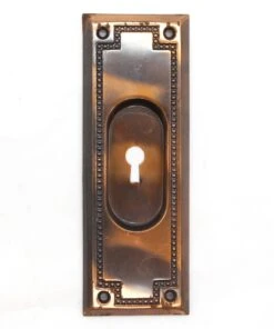 Pair Of Old New Traditional Steel Japanned Pocket Door Plates 7 Pair Of Old New Traditional Steel Japanned Pocket Door Plates -OGT Sale Store pocket door hardware q286676