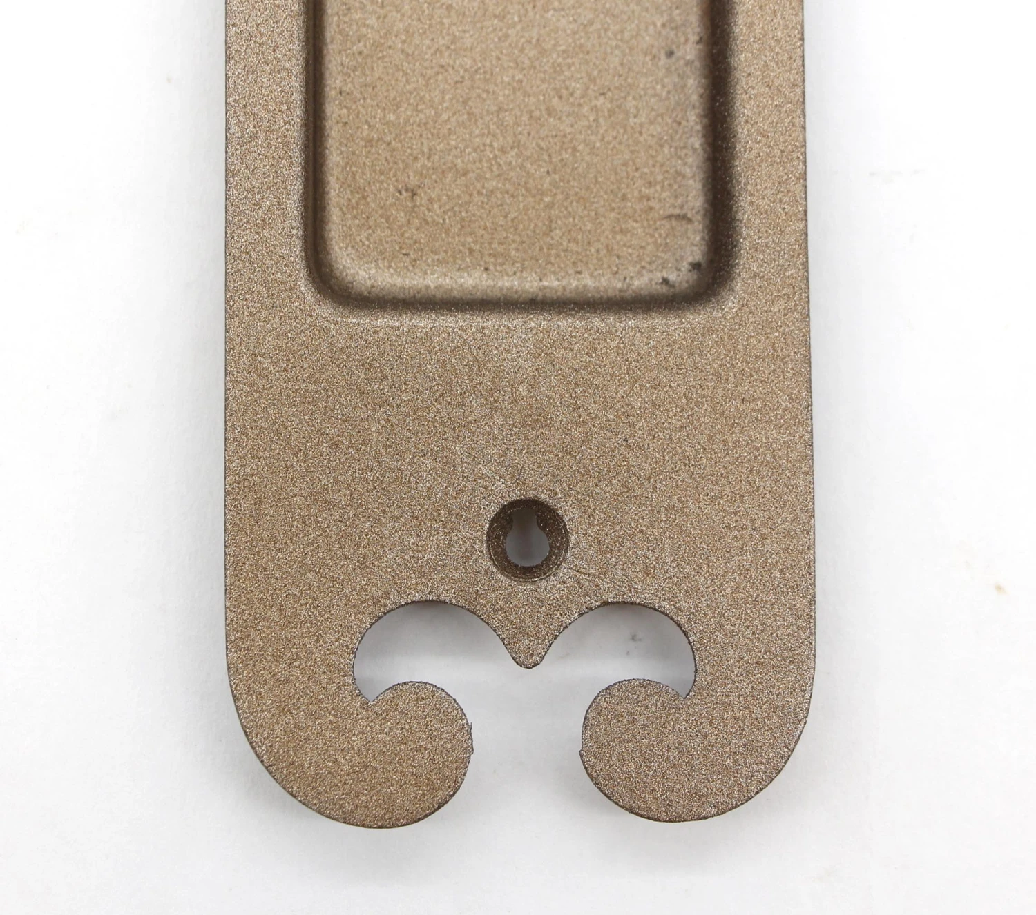 Vintage 7.75 In. Gold Painted Steel Pocket Door Plate 4 Vintage 7.75 In. Gold Painted Steel Pocket Door Plate - Image 2