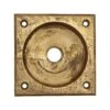 Reclaimed Solid Brass Square Pocket Door Pull
