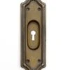 Traditional 7.625 In. Brass Plated Steel Pocket Door Keyhole Plate 1 Traditional 7.625 In. Brass Plated Steel Pocket Door Keyhole Plate -OGT Sale Store pocket door hardware traditional 7625 in brass plated steel pocket door keyhole plate q285307