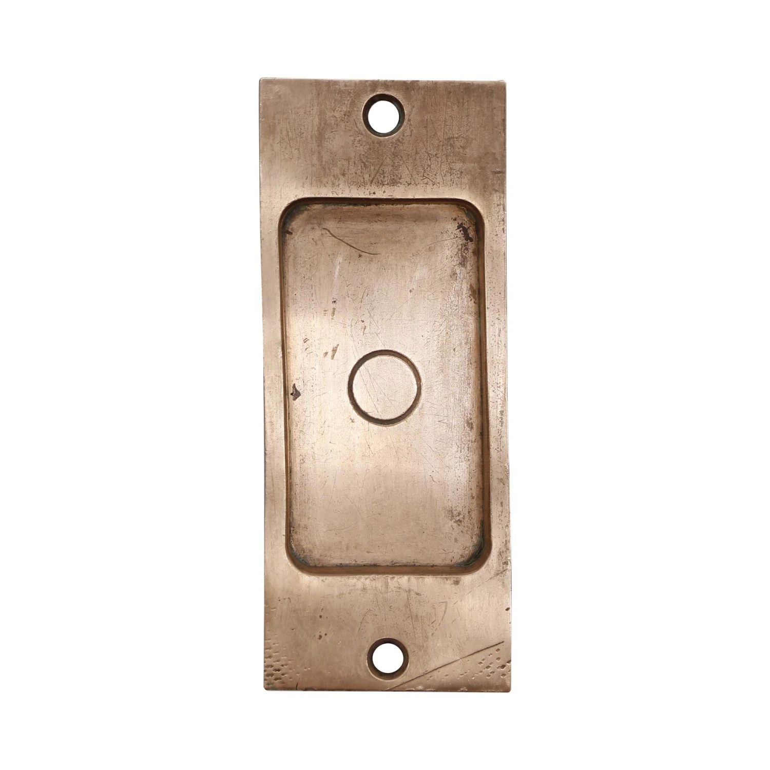 Vintage 5 In. Classic Polished Brass Recessed Pocket Door Pull 3 Vintage 5 In. Classic Polished Brass Recessed Pocket Door Pull