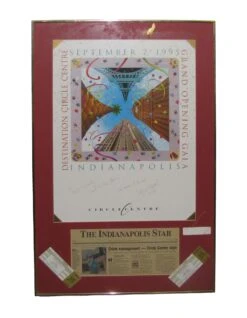 1990s Signed Destination Circle Centre Grand Opening Gala Poster