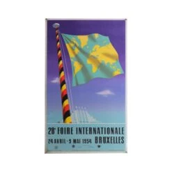European 1954 Foire Internationale Bruxelles French Poster