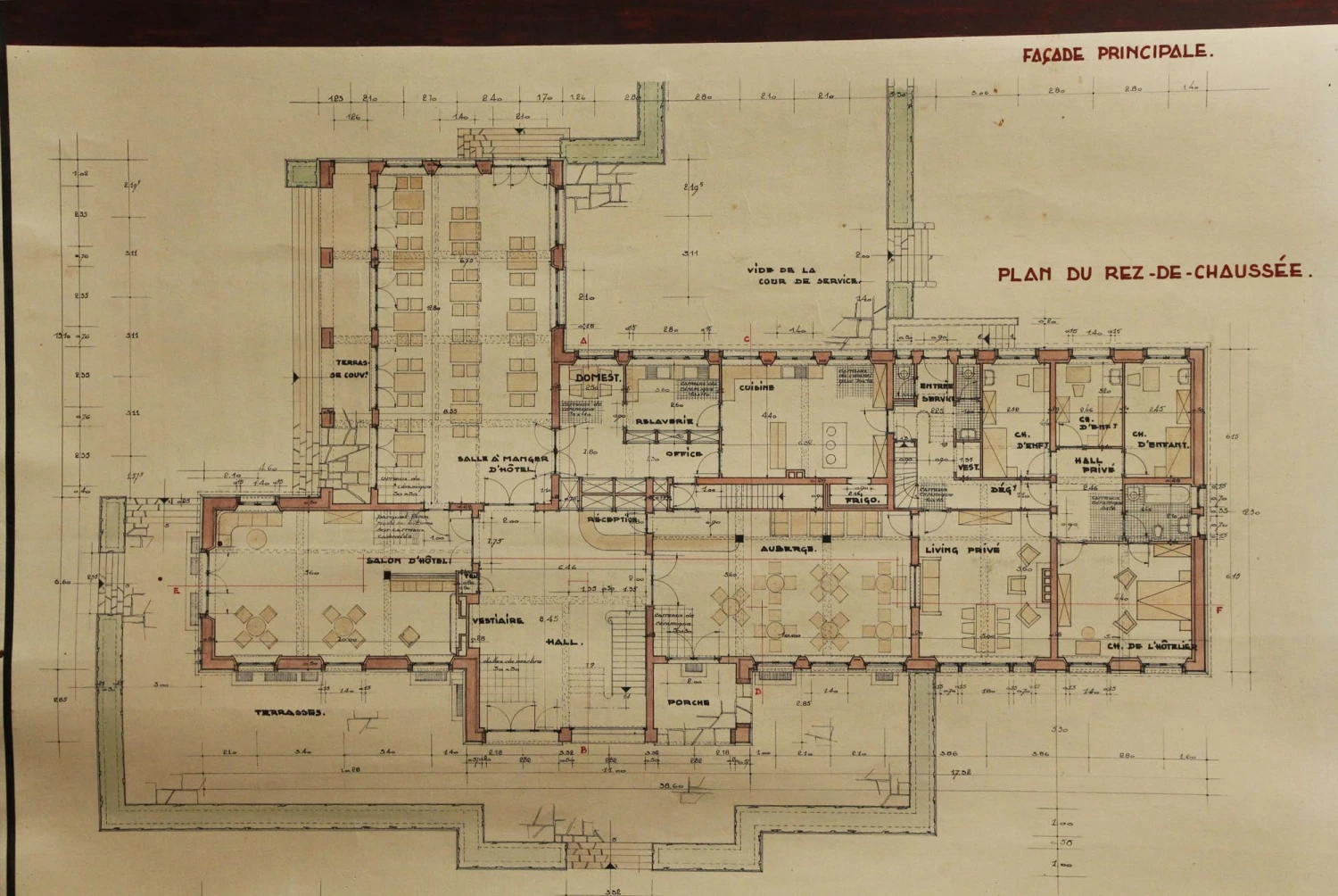 Vintage French Architect’s Blueprint Poster 5 Vintage French Architect’s Blueprint Poster - Image 3