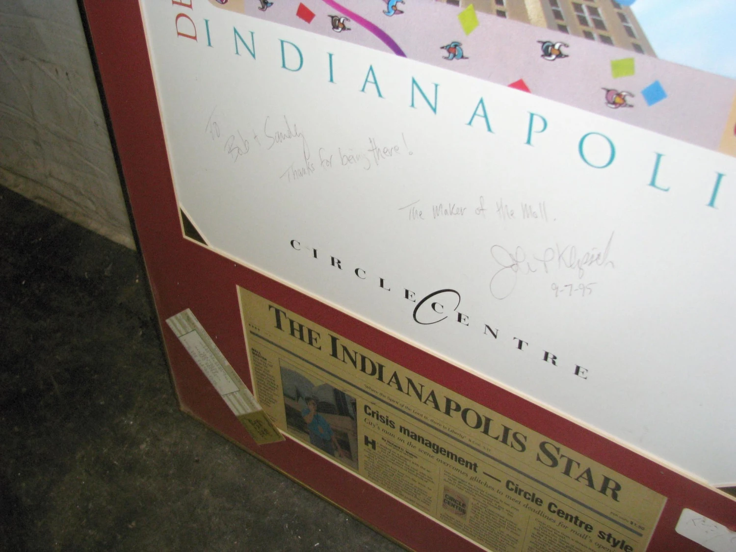 1990s Signed Destination Circle Centre Grand Opening Gala Poster 5 1990s Signed Destination Circle Centre Grand Opening Gala Poster - Image 3