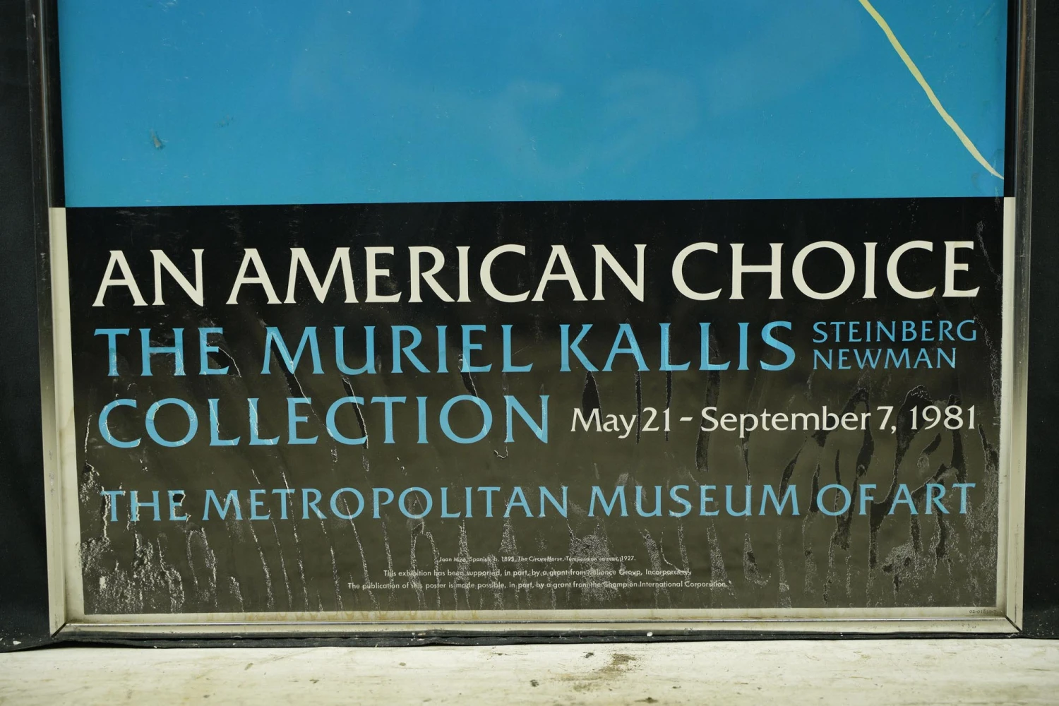 1981 Framed MOMA “The Muriel Kallis Collection” Exhibit Poster 4 1981 Framed MOMA “The Muriel Kallis Collection” Exhibit Poster - Image 2