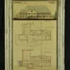 1940s Pine Framed French Hotel Blueprint 62 X 42