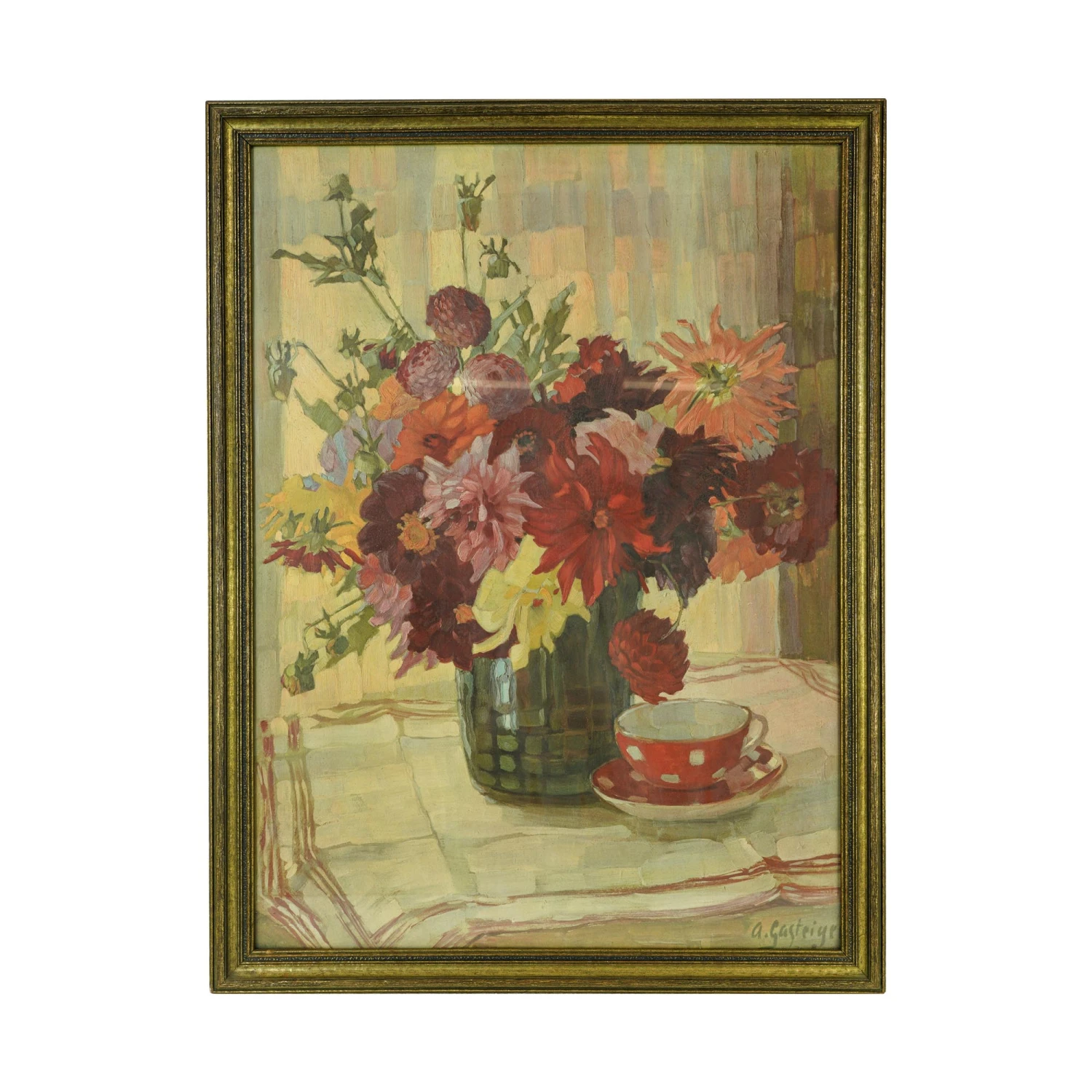Anna Sophie Gasteiger Signed Floral Still Life Print 3 Anna Sophie Gasteiger Signed Floral Still Life Print