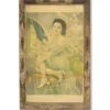Carved Wood Frame Blossom Miss Chinese Print -OGT Sale Store prints carved wood frame blossom miss chinese print m222224