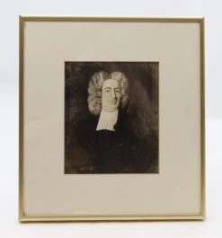 Cotton Mather Brass Framed Portrait Print