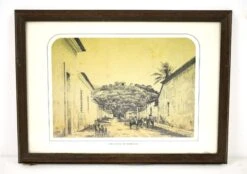 Custom Wood Frame Print Of Una Calle De Maracay