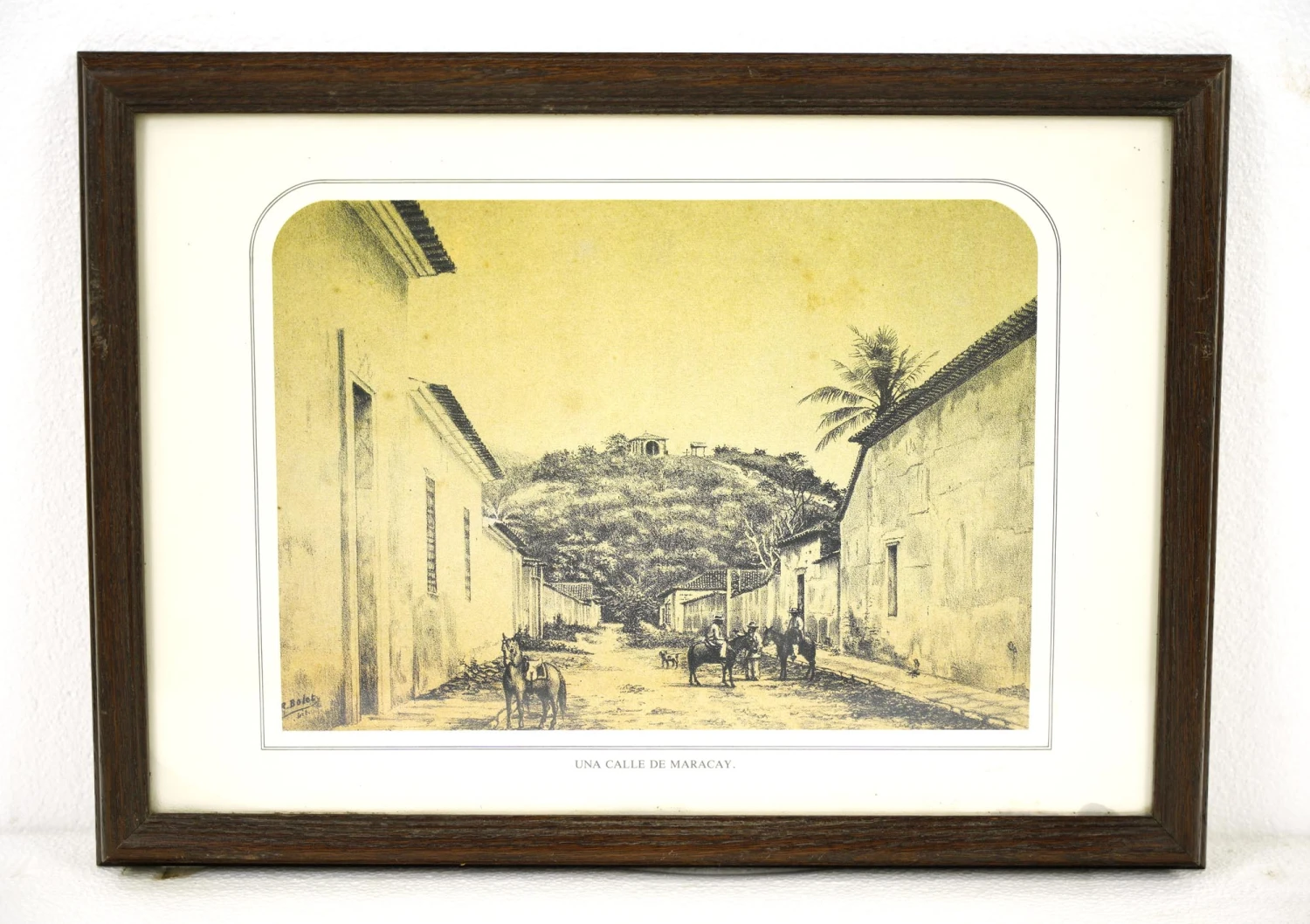 Custom Wood Frame Print Of Una Calle De Maracay 3 Custom Wood Frame Print Of Una Calle De Maracay
