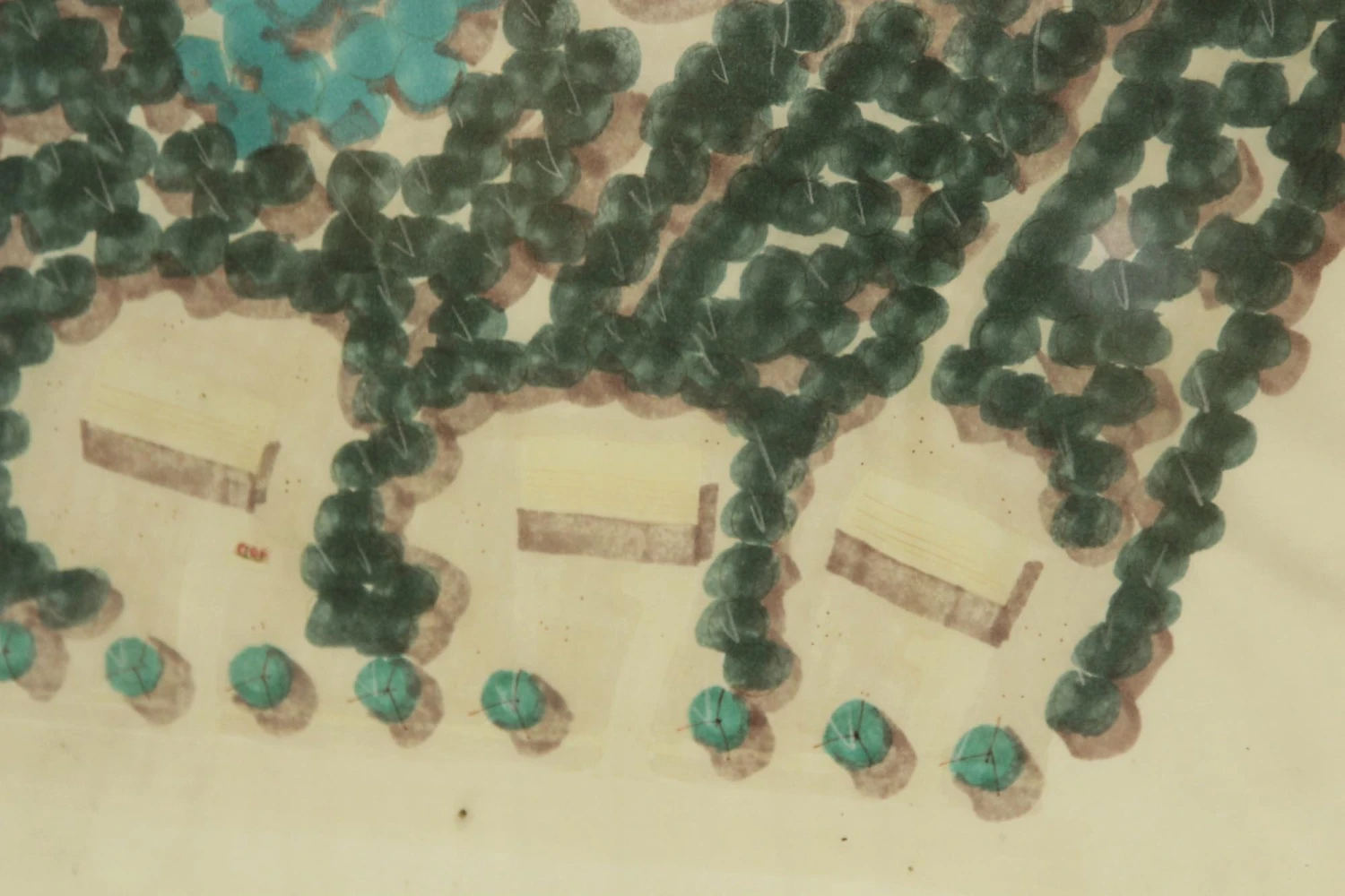 Framed Abstract Pointillist Print 5 Framed Abstract Pointillist Print - Image 3