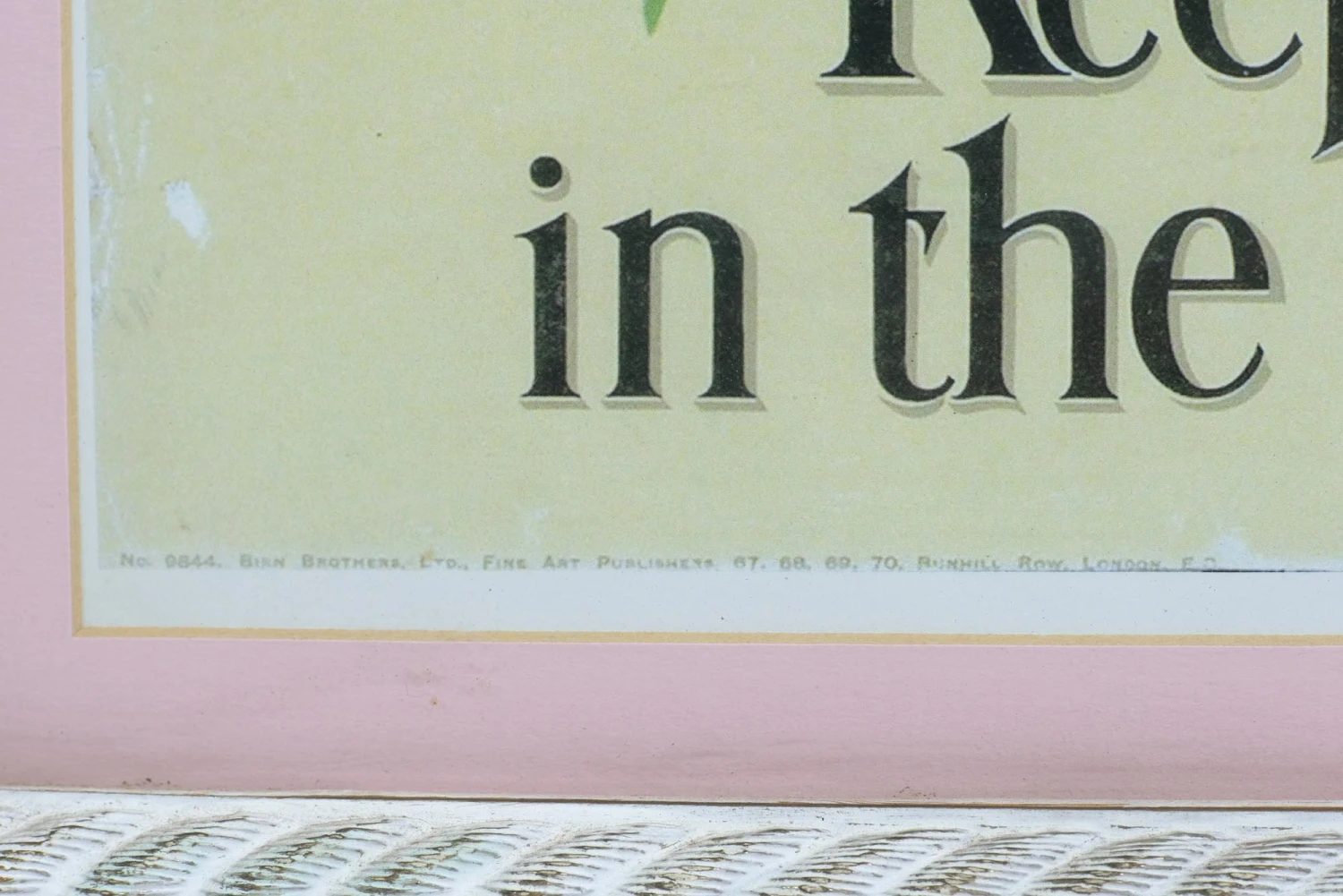 Floral Religious Print With The Scripture In Plaster Frame 5 Floral Religious Print With The Scripture In Plaster Frame - Image 3