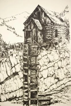 Paul E. Gray Signed Print Of Rustic Cabin On Creek 11 Paul E. Gray Signed Print Of Rustic Cabin On Creek -OGT Sale Store prints for sale q279848