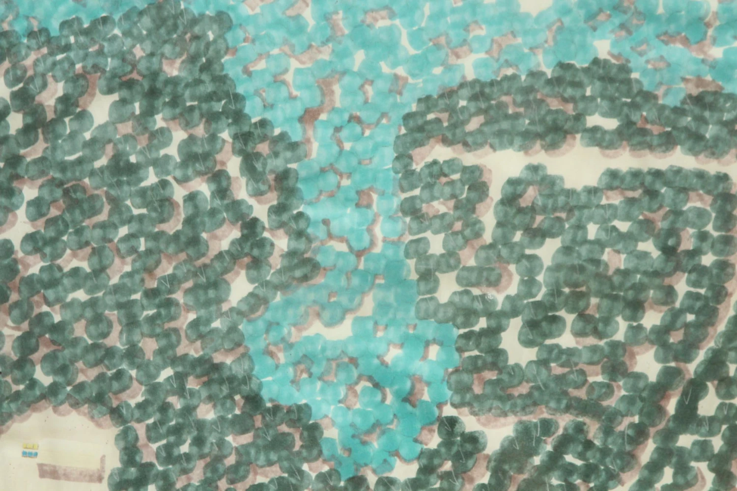 Framed Abstract Pointillist Print 4 Framed Abstract Pointillist Print - Image 2