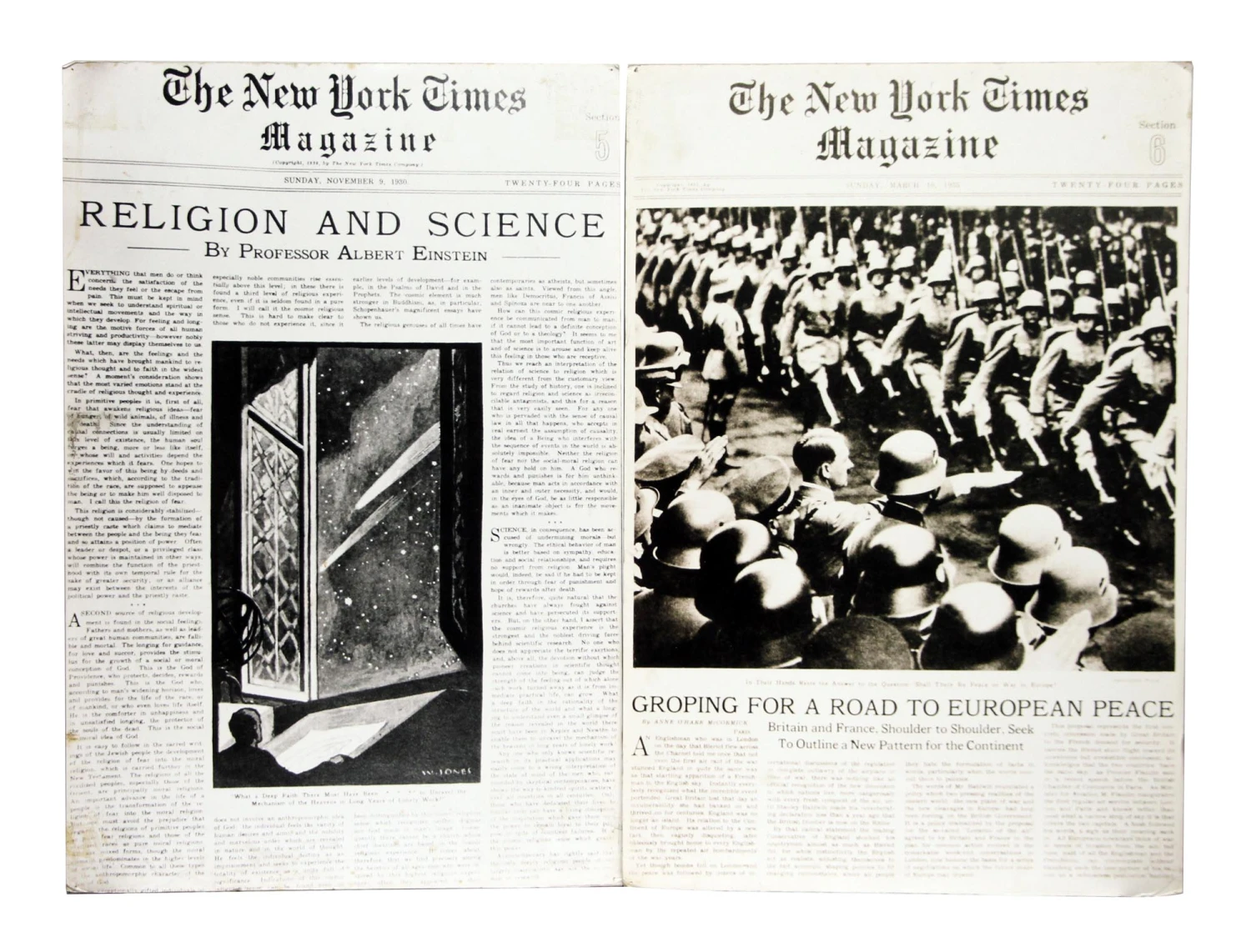 Pair Of 1930s New York Times Magazine Prints 3 Pair Of 1930s New York Times Magazine Prints