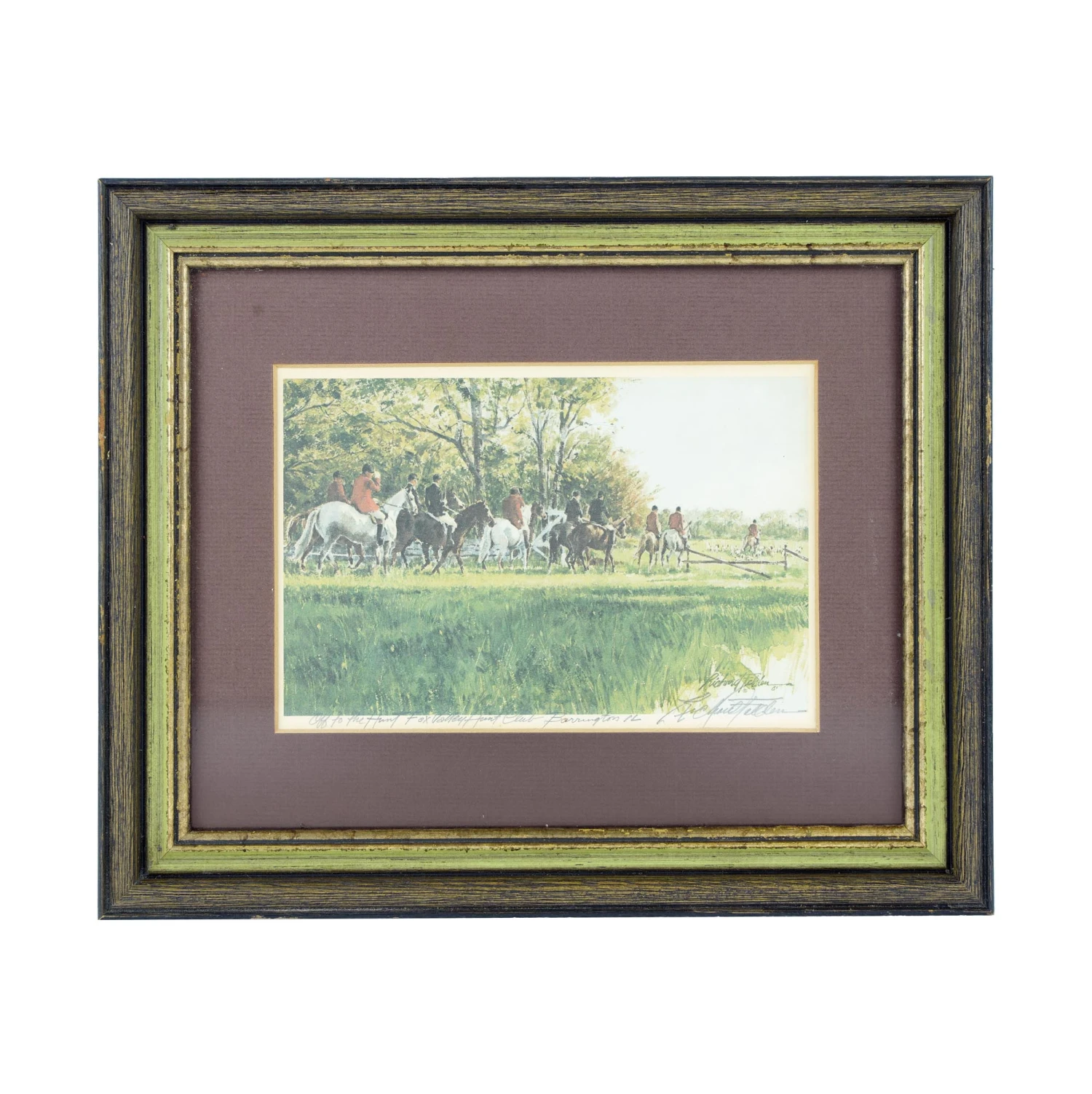 Richard Felden 1981 “Off To The Hunt Fox Valley Hunt Club” Framed Print 3 Richard Felden 1981 “Off To The Hunt Fox Valley Hunt Club” Framed Print