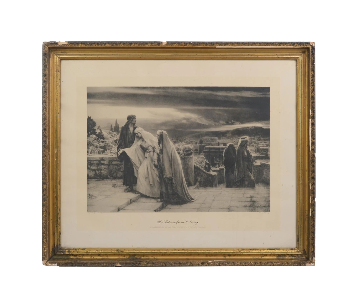 The Return From Calvary Black & White Art Print 3 The Return From Calvary Black & White Art Print