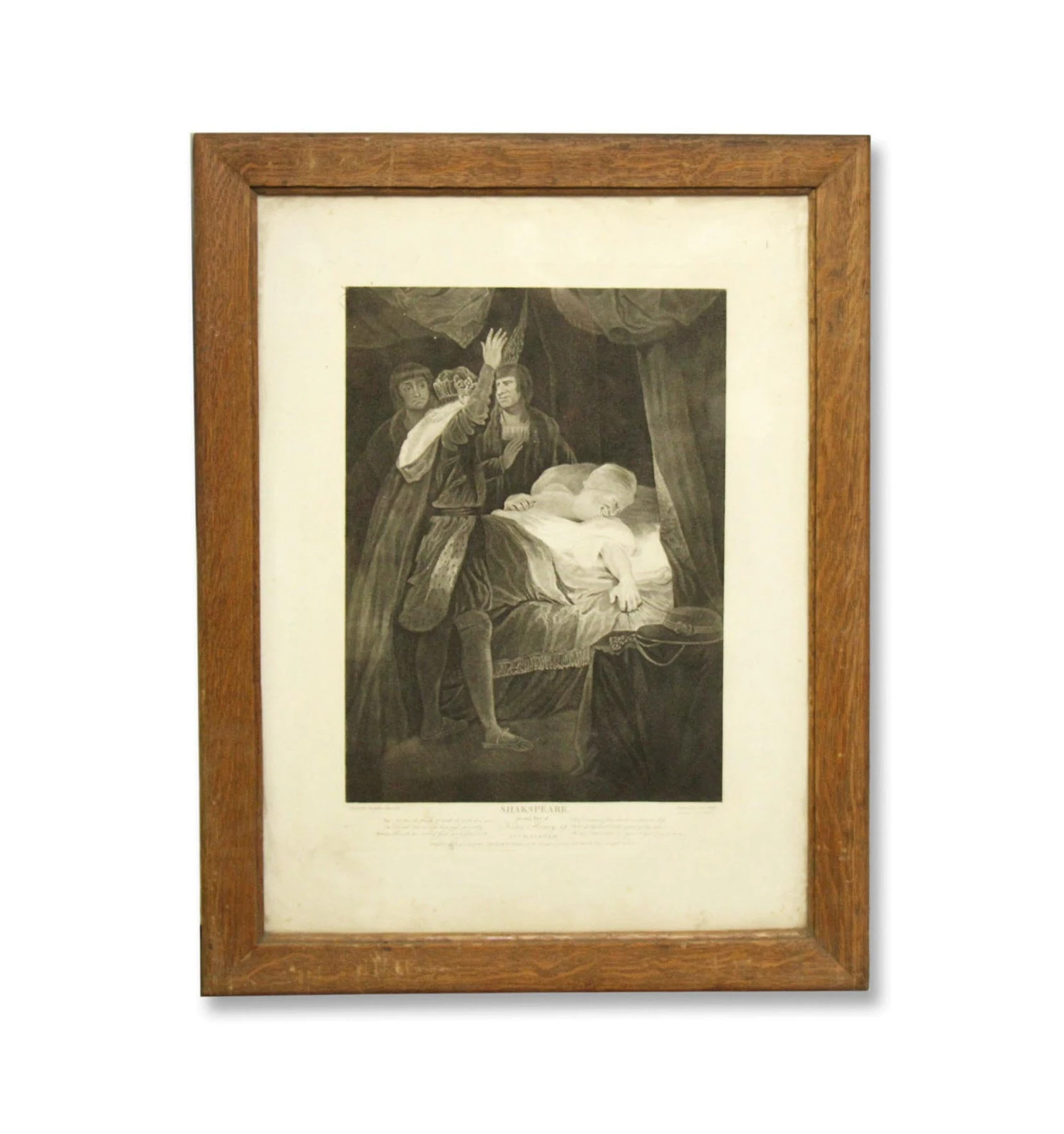 Wood Framed Shakespeare King Henry VI Second Part Print 3 Wood Framed Shakespeare King Henry VI Second Part Print