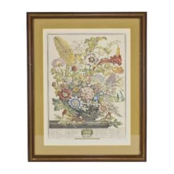 Wooden Framed Print Of August Flowers