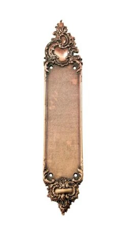 Antique 14.125 In. Sargent Copper Plated Art Nouveau Door Push Plate