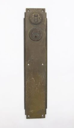 Art Deco Bronze 14 In. Philadelphia Civic Center Push Plate