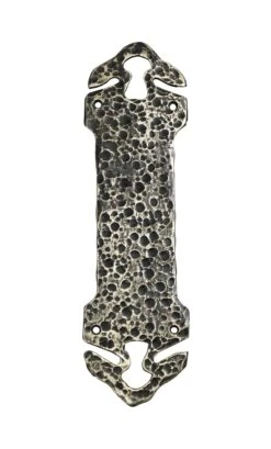 Arts & Crafts 11.25 In. Nickel Over Bronze Hammered Push Plate