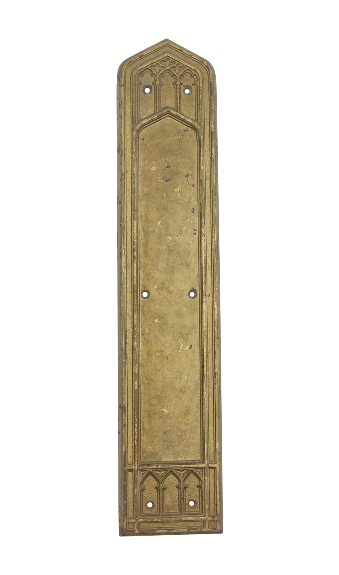 Corbin Gold Painted 18 In. Bronze Gothic Door Push Plate 3 Corbin Gold Painted 18 In. Bronze Gothic Door Push Plate