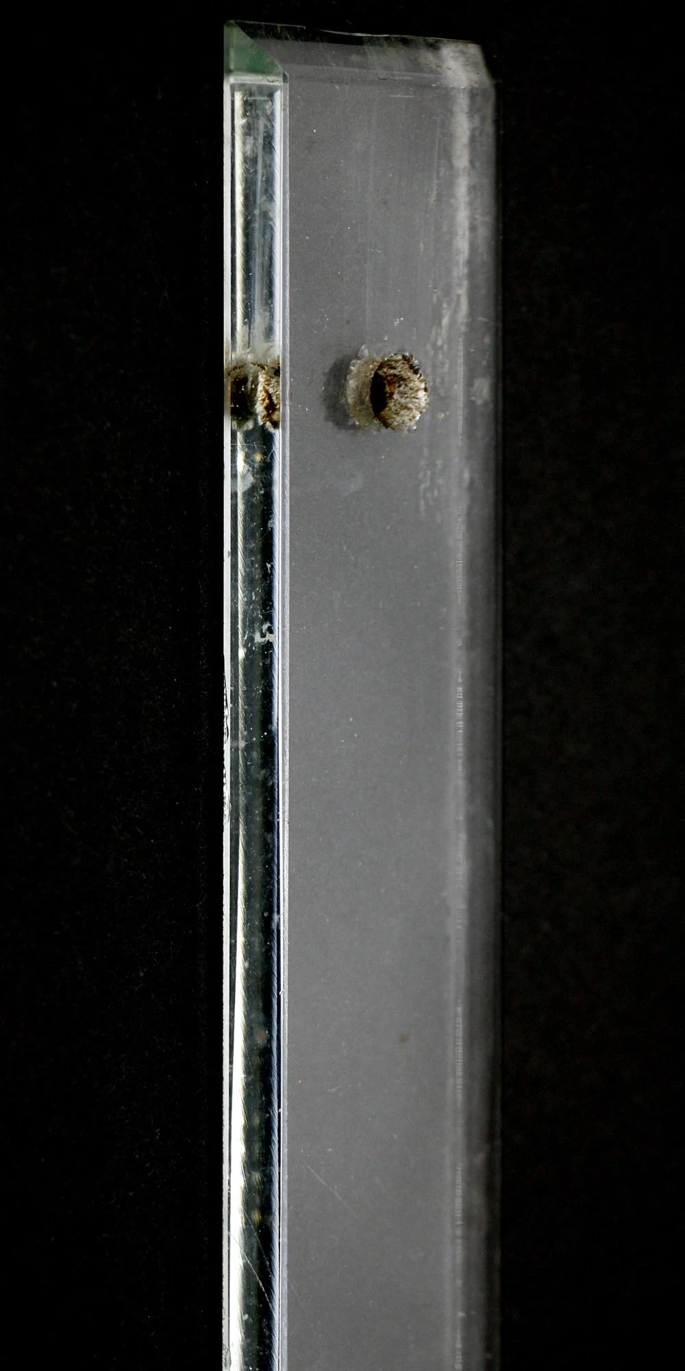 Imported Narrow Clear Glass 19.75 Door Push Plate 5 Imported Narrow Clear Glass 19.75 Door Push Plate - Image 3