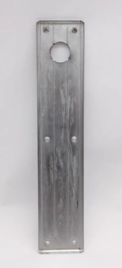 Vintage Chrome 15 In. Art Deco Door Push Plate With Lock Insert -OGT Sale Store push plates for sale k183476