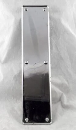 Vintage 15 In. Modern Chrome Plated Door Push Plate -OGT Sale Store push plates for sale k197374