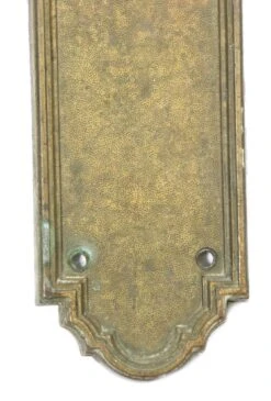 Pair Of 16.875 In. Russwin Bronze Door Push Plates With Lock Insert 11 Pair Of 16.875 In. Russwin Bronze Door Push Plates With Lock Insert -OGT Sale Store push plates for sale m218115