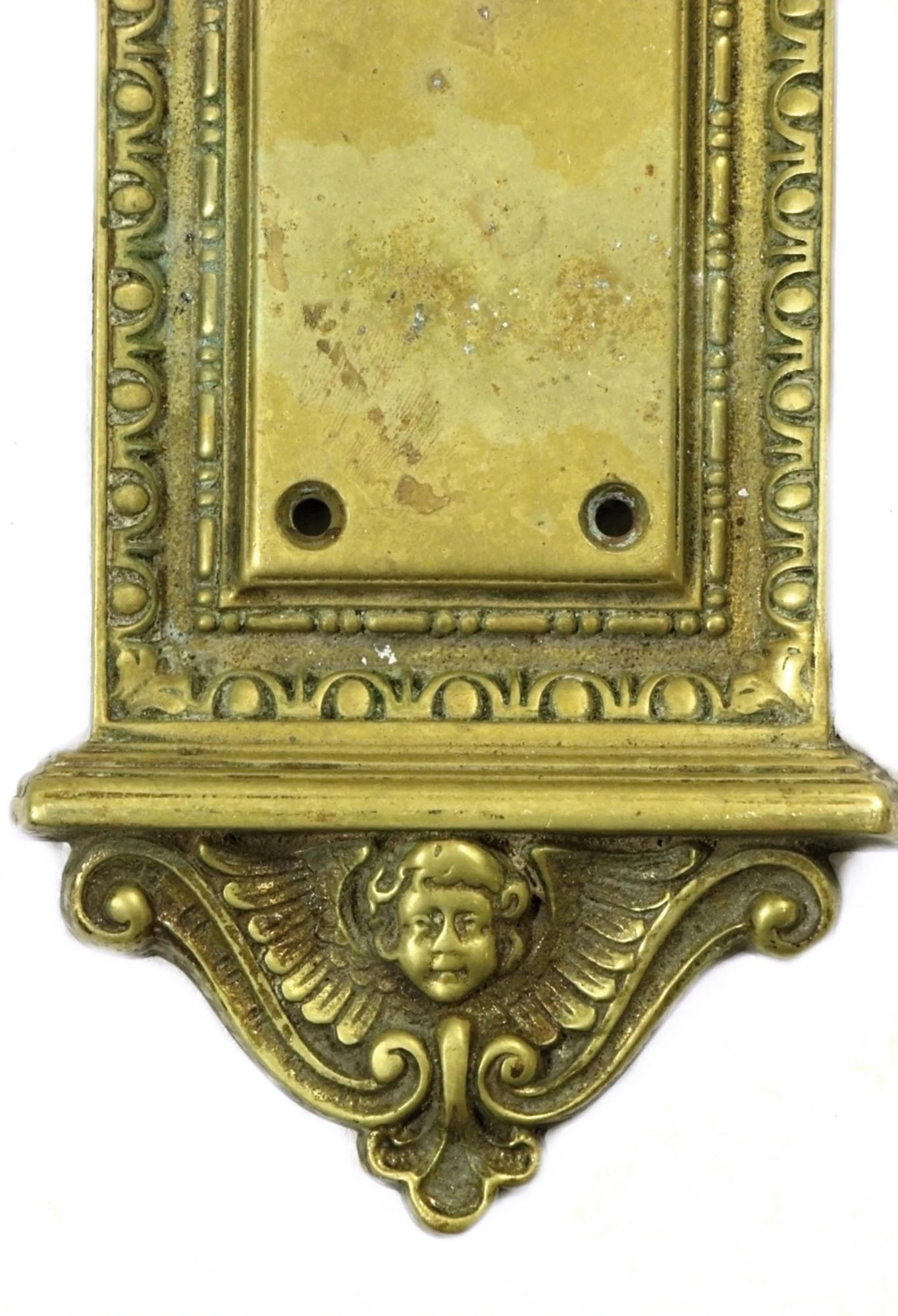 Antique 19.75 In. Sargent Brass Victorian Door Push Plate 5 Antique 19.75 In. Sargent Brass Victorian Door Push Plate - Image 3