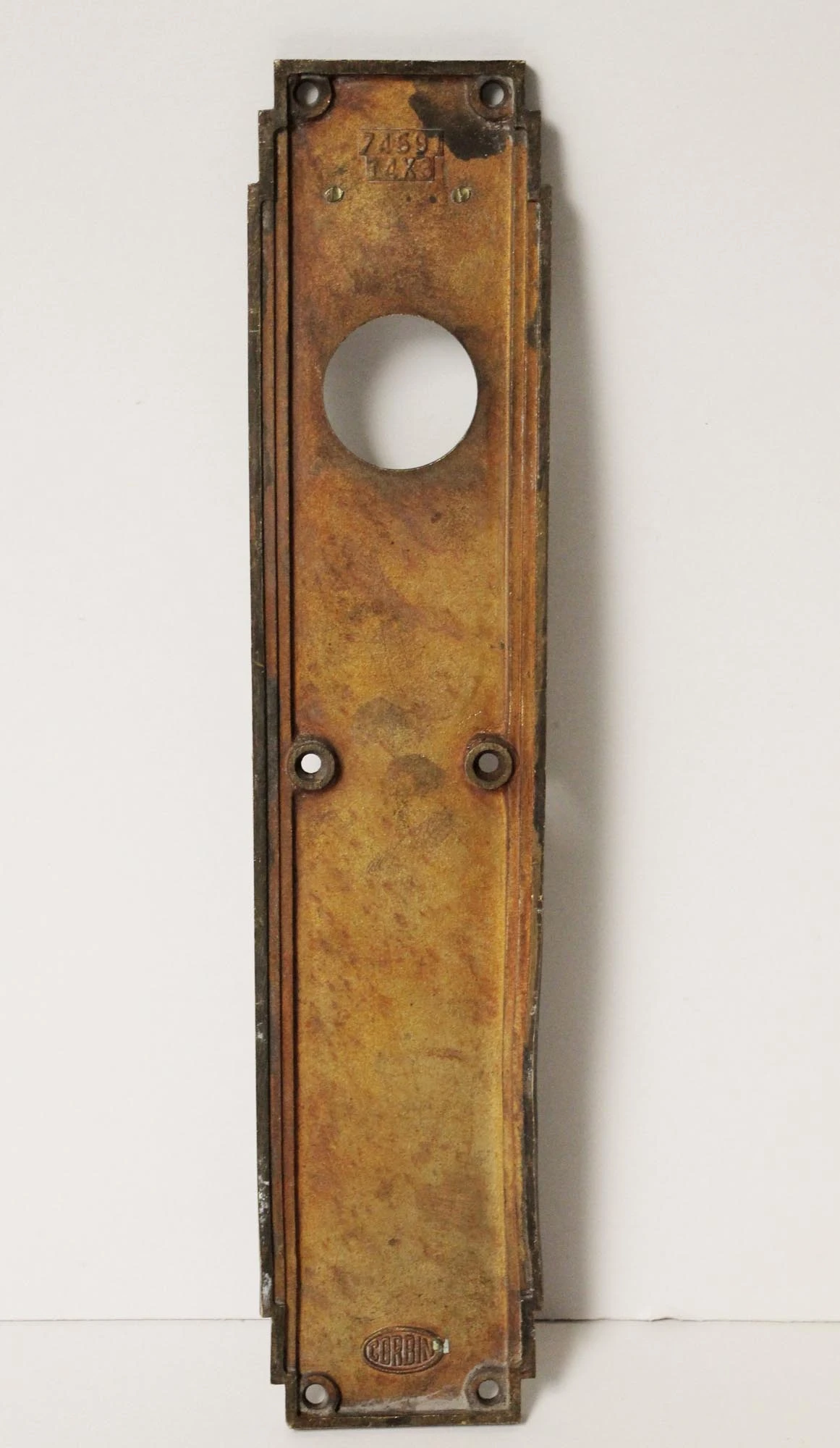 Art Deco Philadelphia Civic Center Corbin Bronze Push Plate 5 Art Deco Philadelphia Civic Center Corbin Bronze Push Plate - Image 3