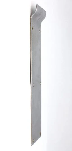 Vintage 16 In. Nickel Over Brass Curved Door Push Plate -OGT Sale Store push plates for sale q271291