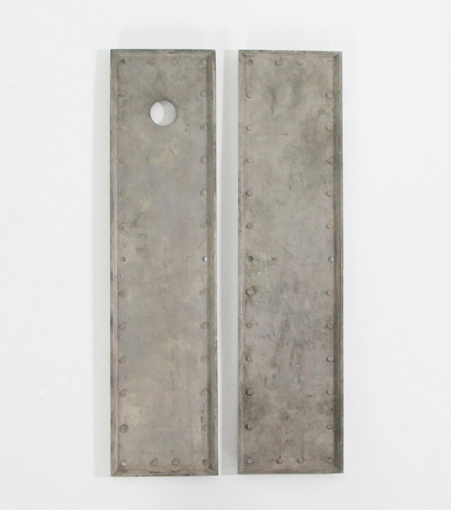 Pair Of 20 In. Studded Brass Door Push Plates 5 Pair Of 20 In. Studded Brass Door Push Plates - Image 3