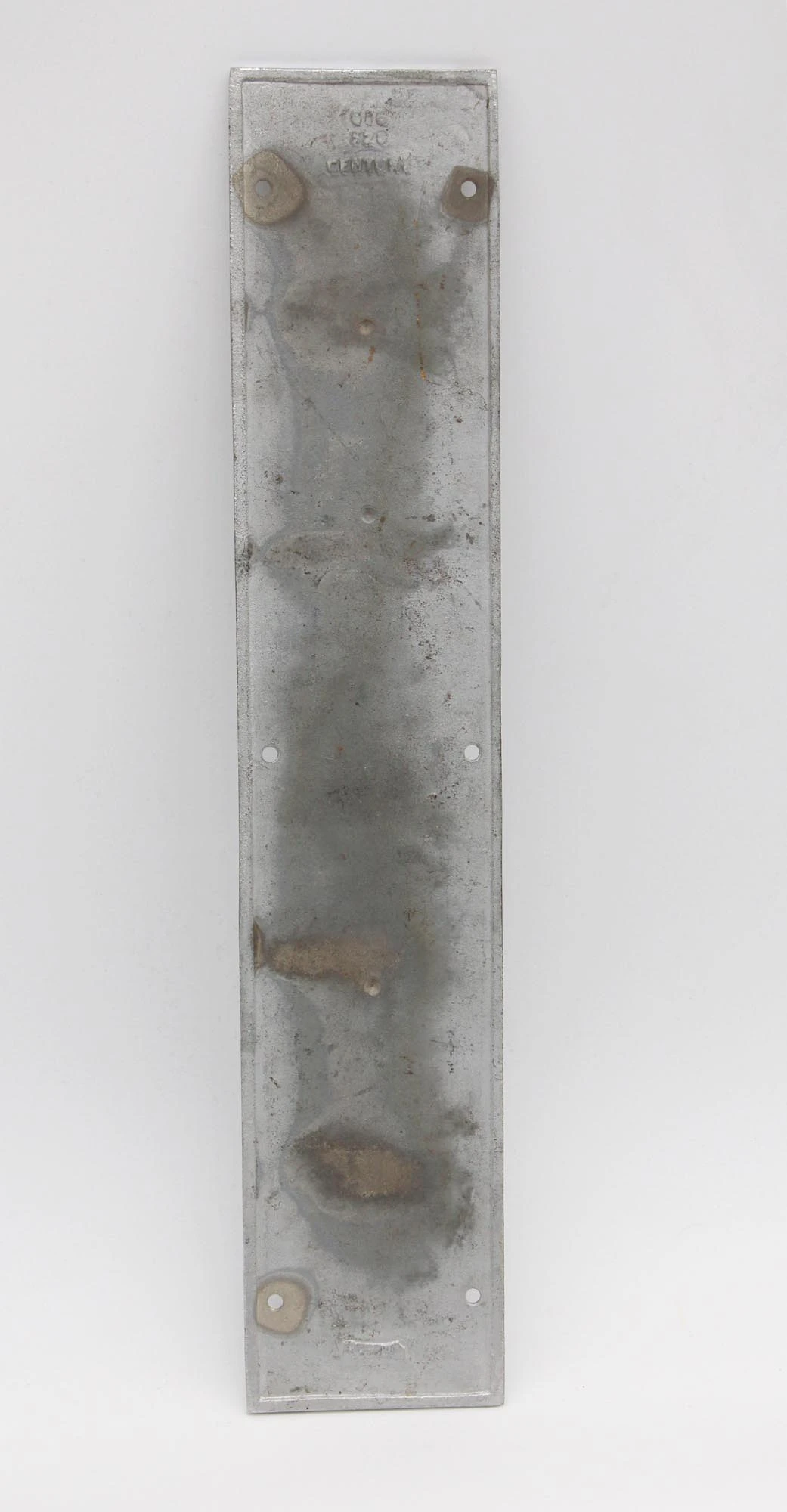 Russwin Nickel 15 In. Mid Century Door Push Plate 5 Russwin Nickel 15 In. Mid Century Door Push Plate - Image 3