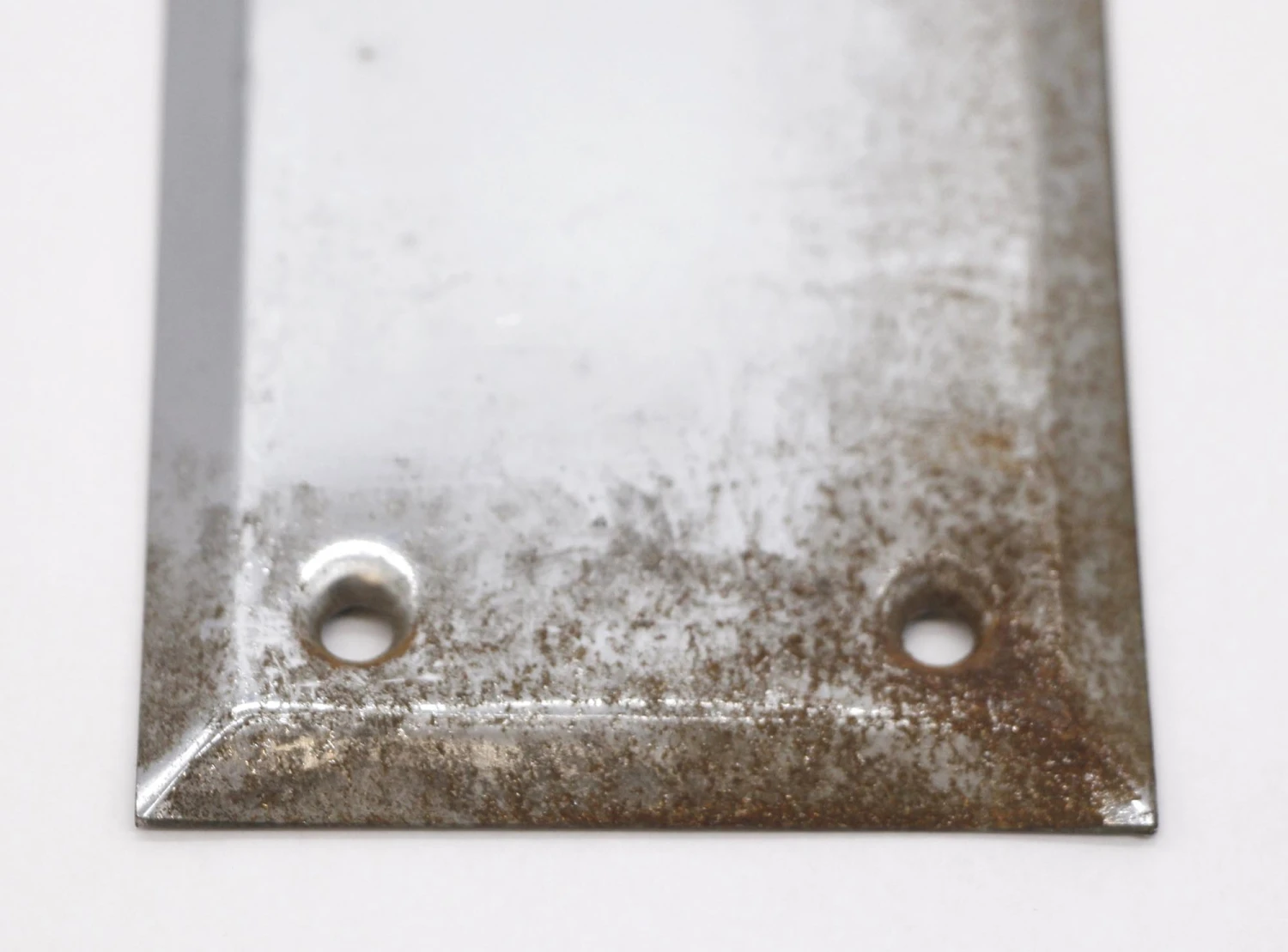 Vintage 9.875 In. Chrome Plated Steel Beveled Door Push Plate 5 Vintage 9.875 In. Chrome Plated Steel Beveled Door Push Plate - Image 3