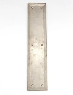 Vintage 14 In. Nickel Plated Brass Door Push Plate 7 Vintage 14 In. Nickel Plated Brass Door Push Plate -OGT Sale Store push plates for sale q286662